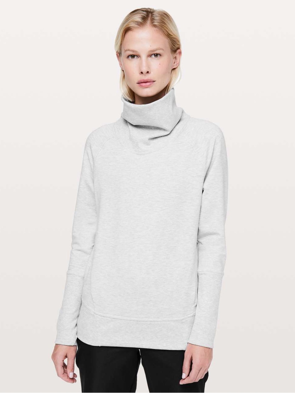 Lululemon high lines grey cowl neck pullover sweatshirt 8